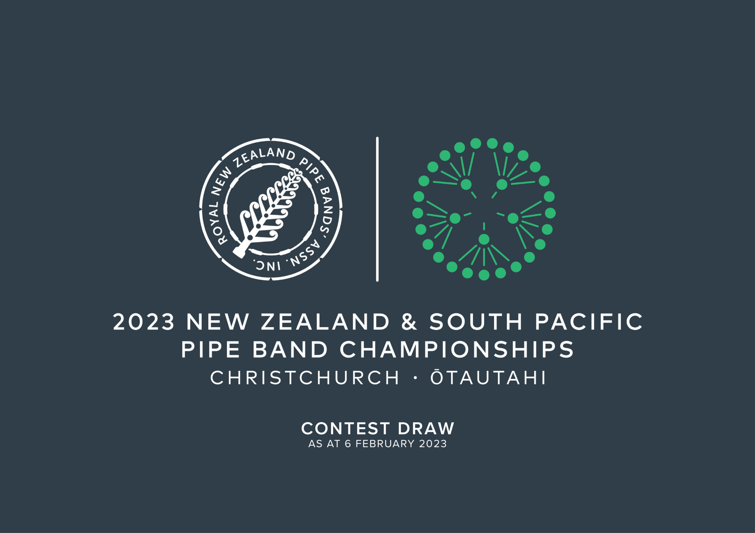 Final draw for the 2023 New Zealand and South Pacific Pipe Band Championships